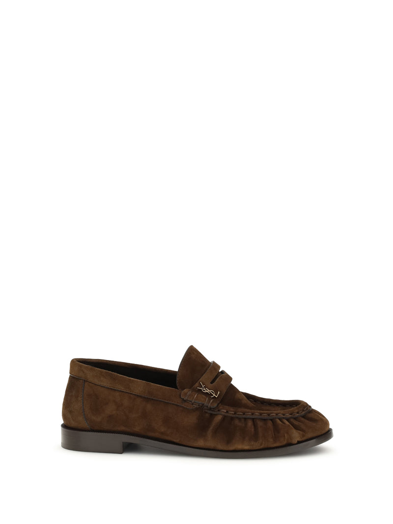 Saint Laurent Saint Laurent Le Loafer Suede Loafers Havana - World Class Fashion