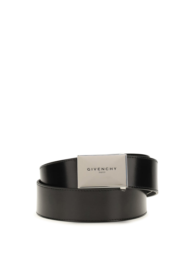 Givenchy Cinturón Reversible de Cuero Givenchy Negro/Gris - World Class Fashion