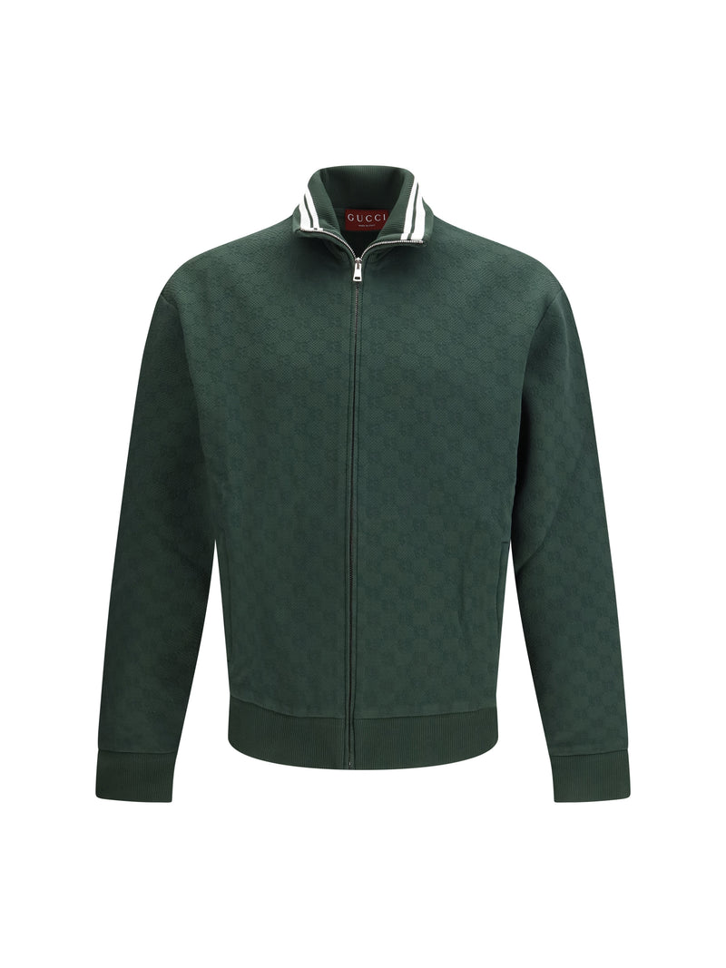 Gucci Gucci GG Technical Jersey Zip Jacket Deep Emerald Green - World Class Fashion