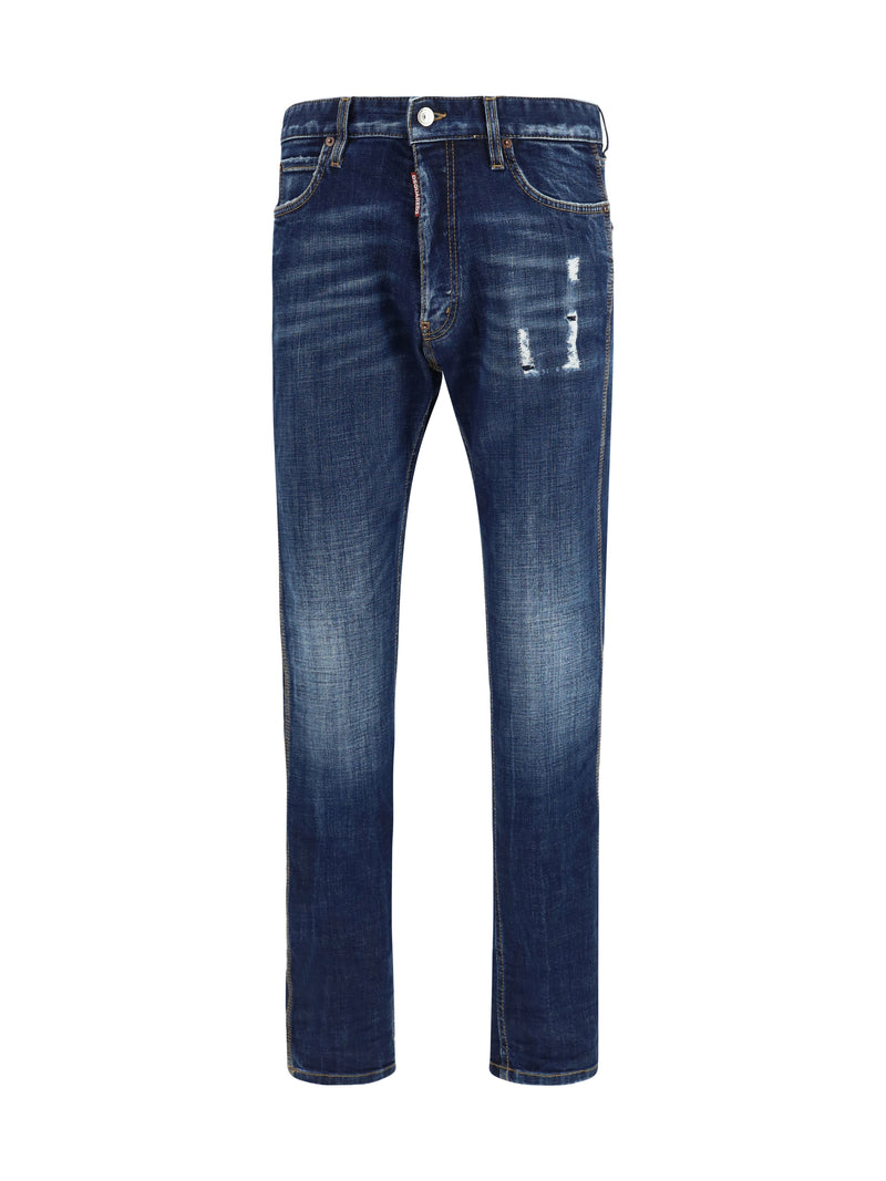 Dsquared2 Dsquared2 Teddy Mini Front Jeans Navy Blue - World Class Fashion