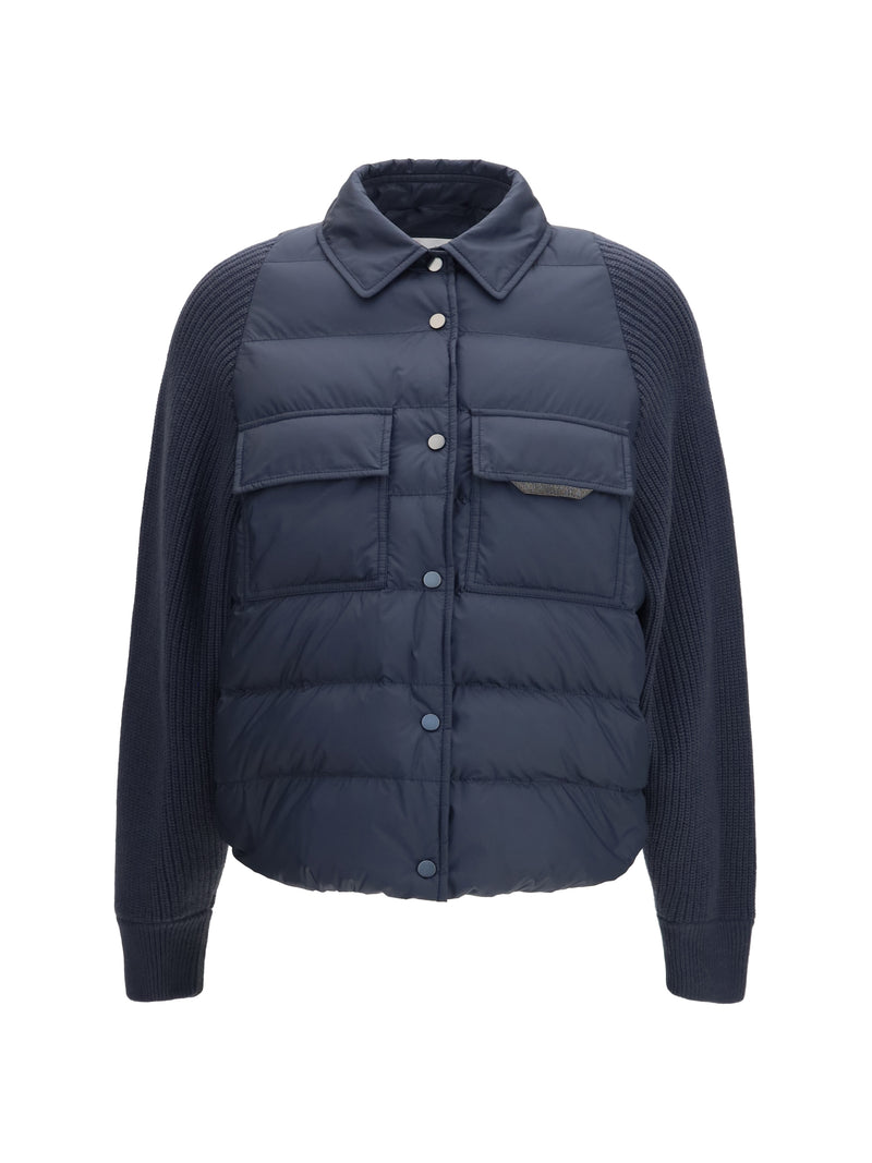 Brunello Cucinelli Brunello Cucinelli Monil Chain Puffer Jacket Night Sky - World Class Fashion