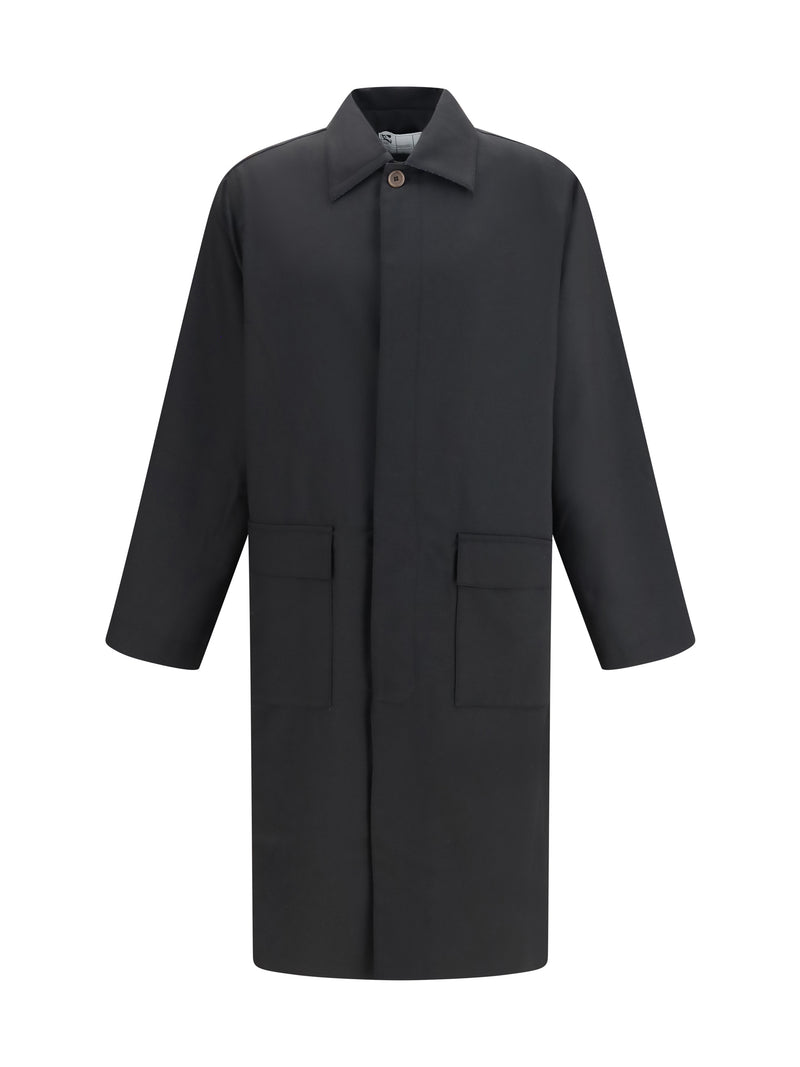 Gr10k Gr10k Lab Virgin Wool-blend Coat Black - World Class Fashion