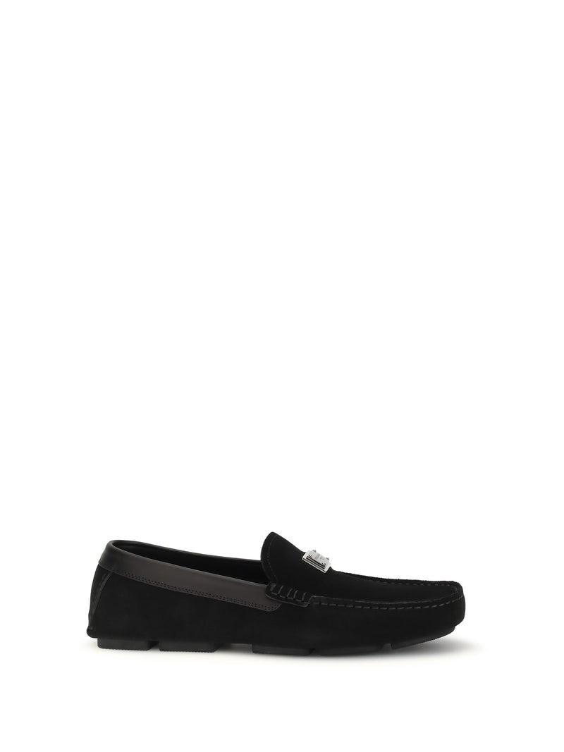 Dolce & Gabbana Dolce & Gabbana Suede Loafers Nero Men - World Class Fashion