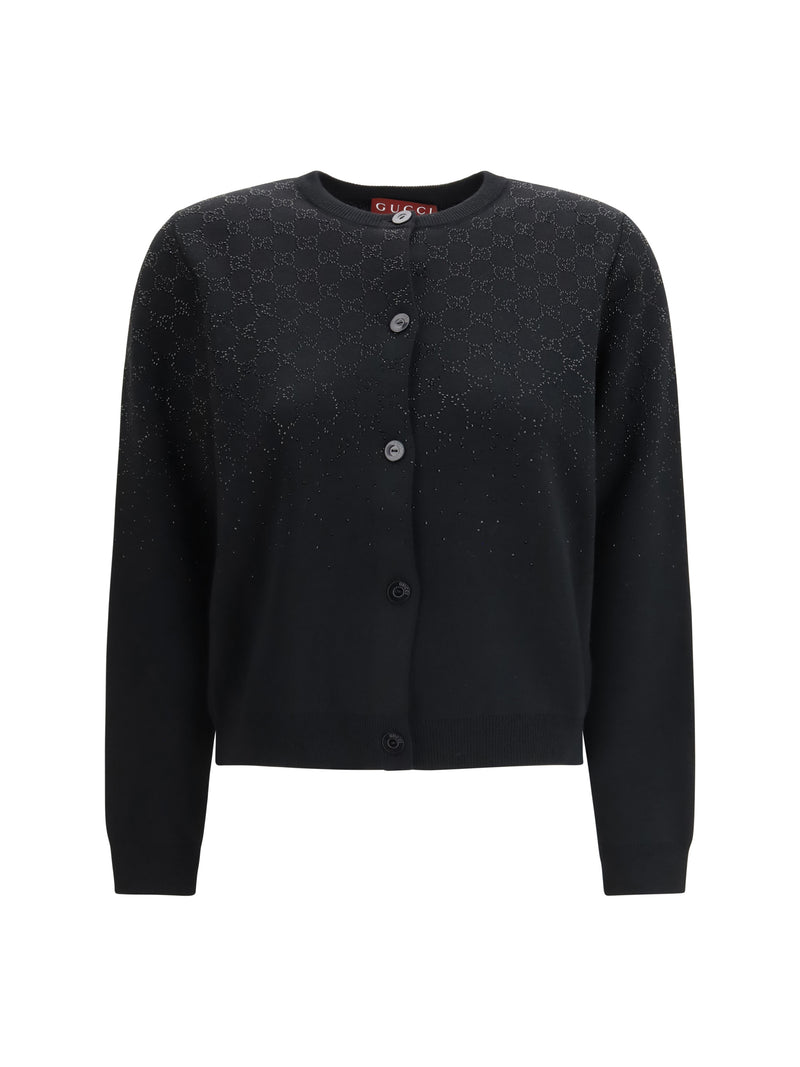Gucci Gucci Long-sleeve Crew-neck Cardigan Black/Mix - World Class Fashion