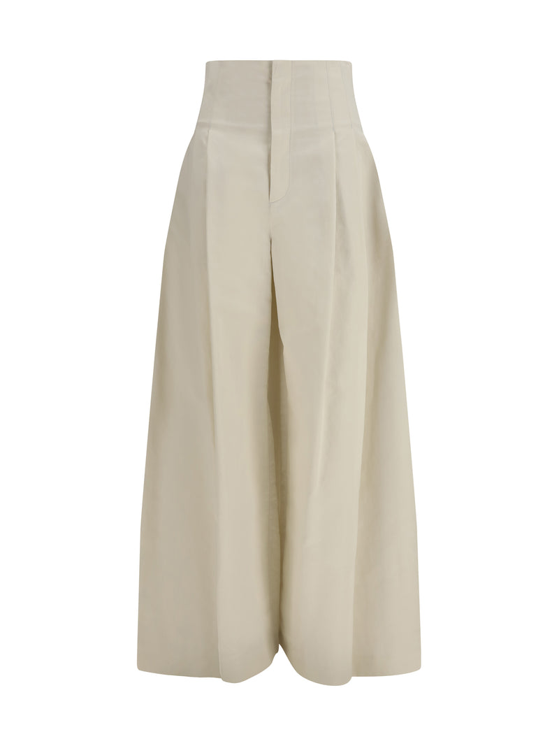 Brunello Cucinelli Brunello Cucinelli Palazzo Pants Butter Women - World Class Fashion