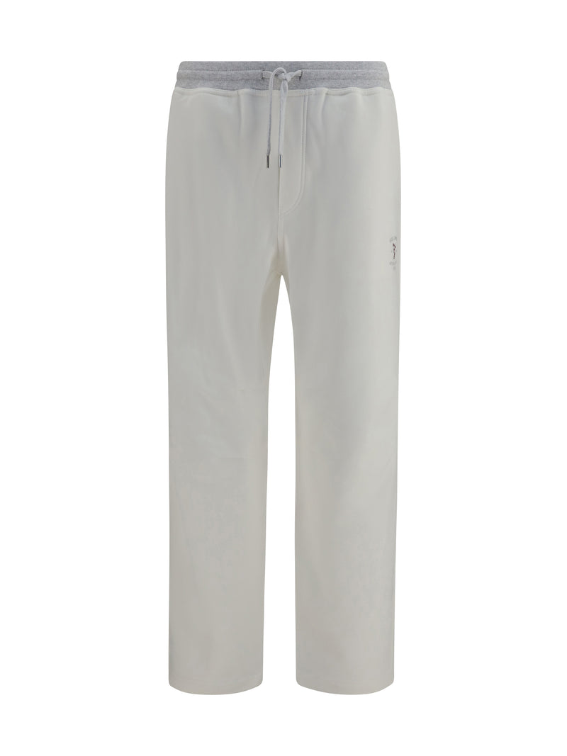 Brunello Cucinelli Brunello Cucinelli Cotton Pants Off White+Perla - World Class Fashion