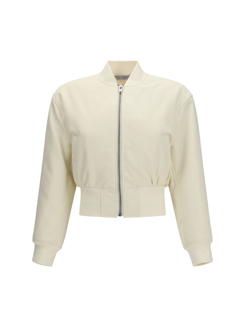 Balenciaga Balenciaga Cropped Bomber Jacket Ivory Women - World Class Fashion