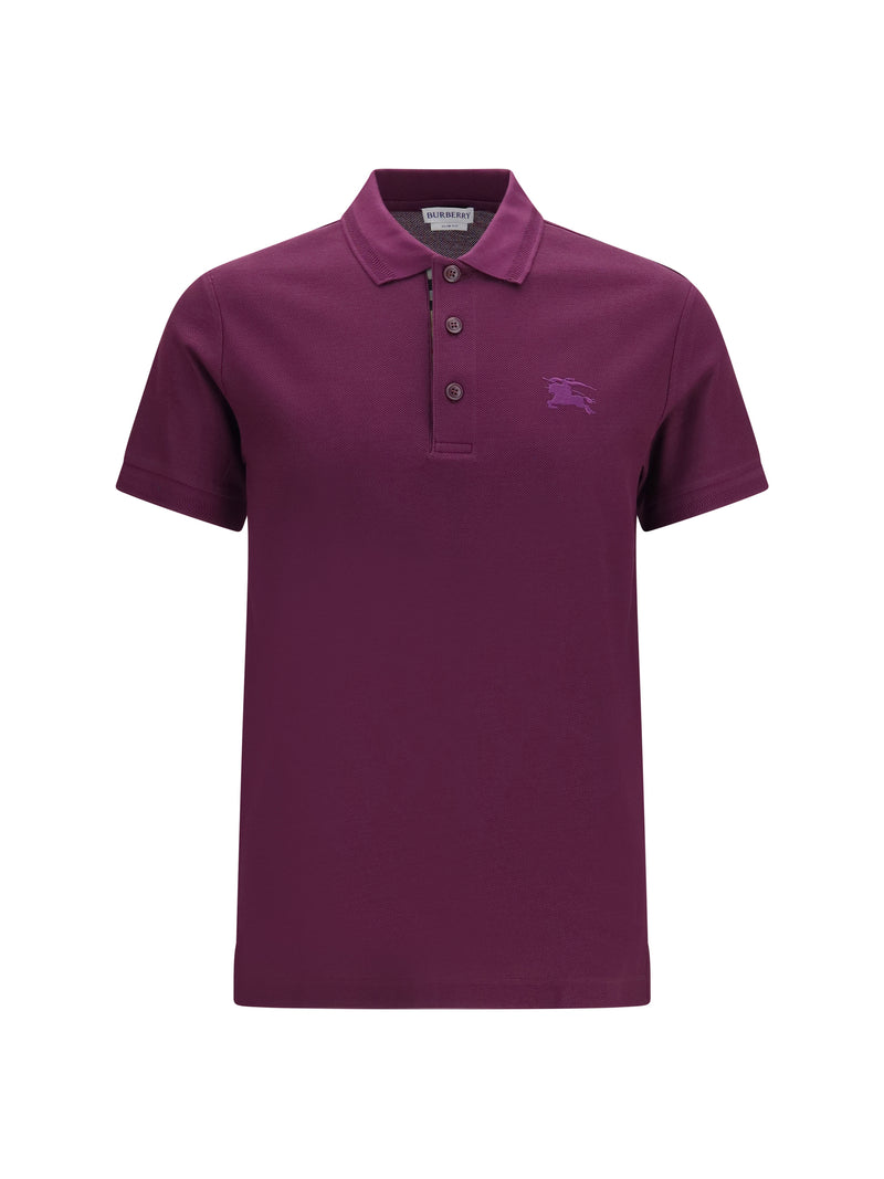 Burberry Burberry Cotton Polo Shirt Fig Purple Men - World Class Fashion