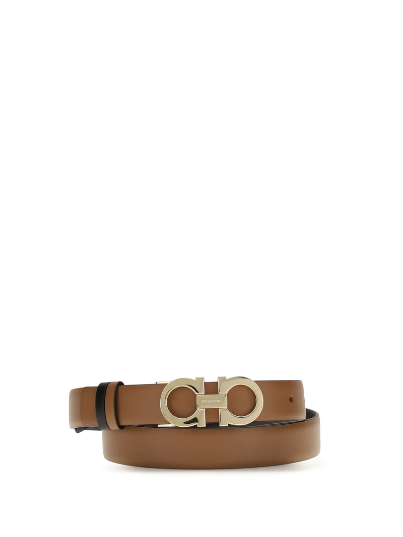 Ferragamo Ferragamo Reversible Leather Belt Brown/Black Women - World Class Fashion