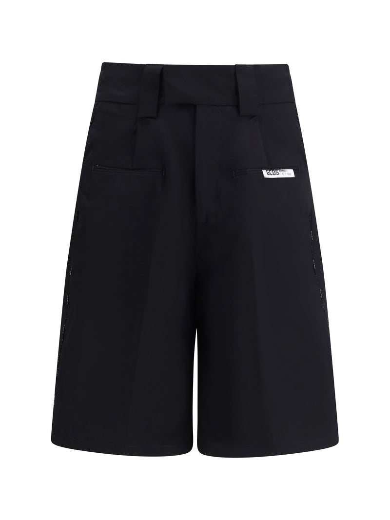 Gcds Gcds Shorts with Black Logo Piping Black Men - World Class Fashion