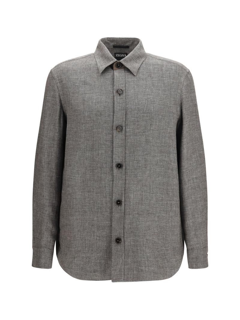 Zegna Zegna Cashmere Linen Silk Overshirt 054 - World Class Fashion