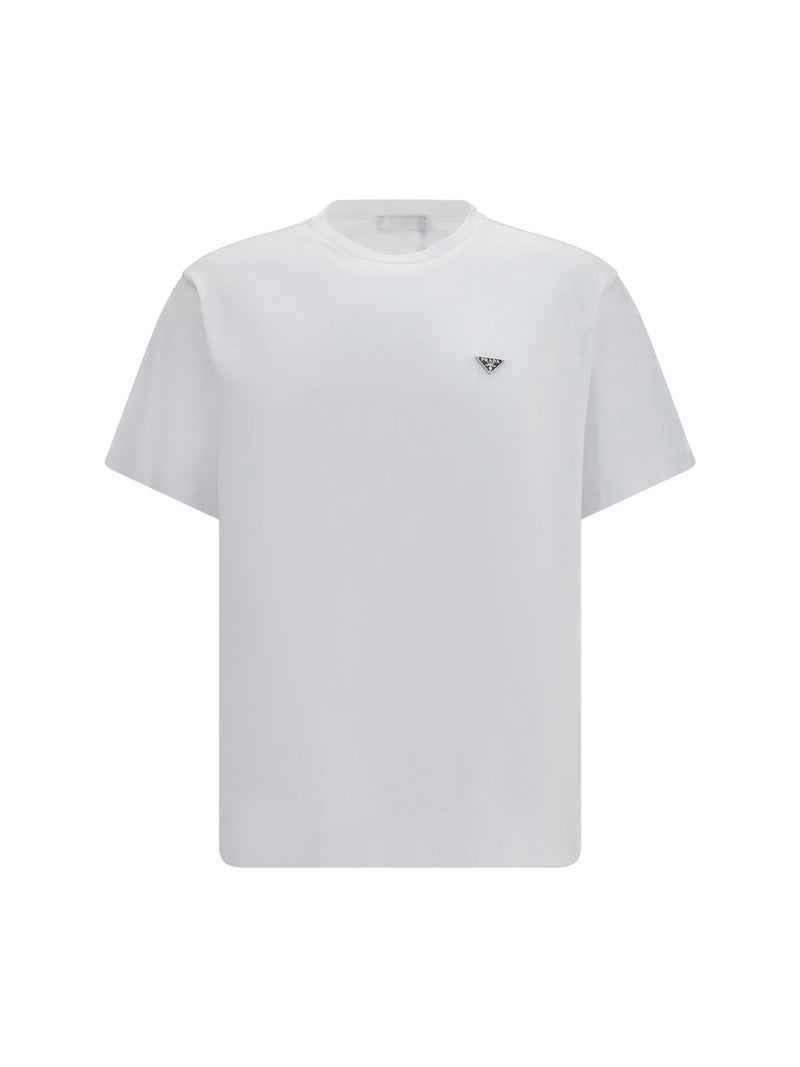 Prada Prada Cotton T-shirt With Triangle Logo - World Class Fashion