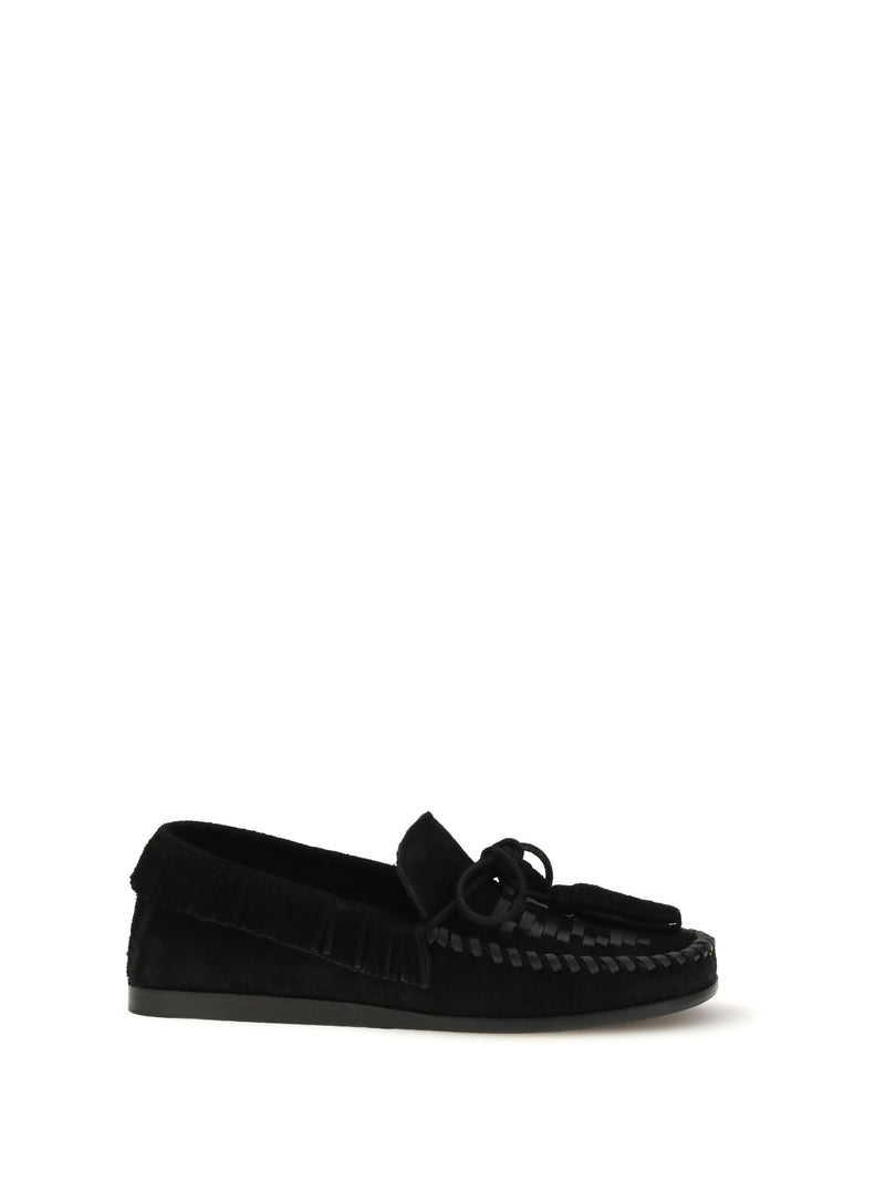 Isabel Marant Isabel Marant Suede Fitza Loafers Black - World Class Fashion
