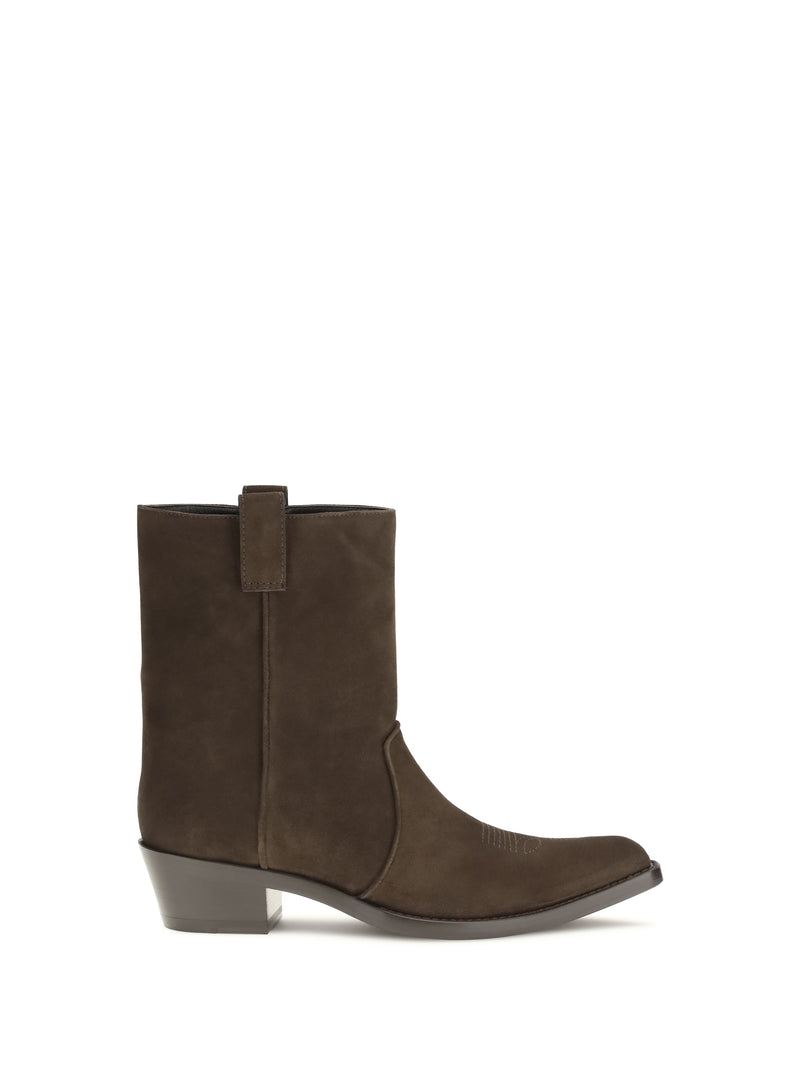 Khaite Khaite Clive Ankle Boots Ebano - World Class Fashion