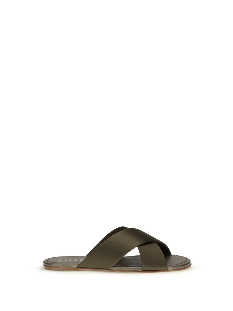 Pedro García Pedro García Pavana Sandals Olivade Satin - World Class Fashion