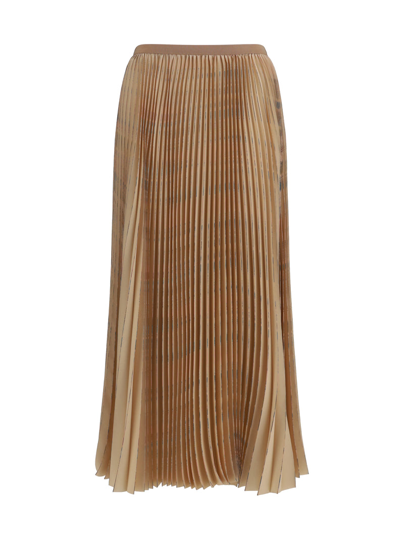 Fabiana Filippi Fabiana Filippi Pleated Midi Skirt Acero/Chine' - World Class Fashion