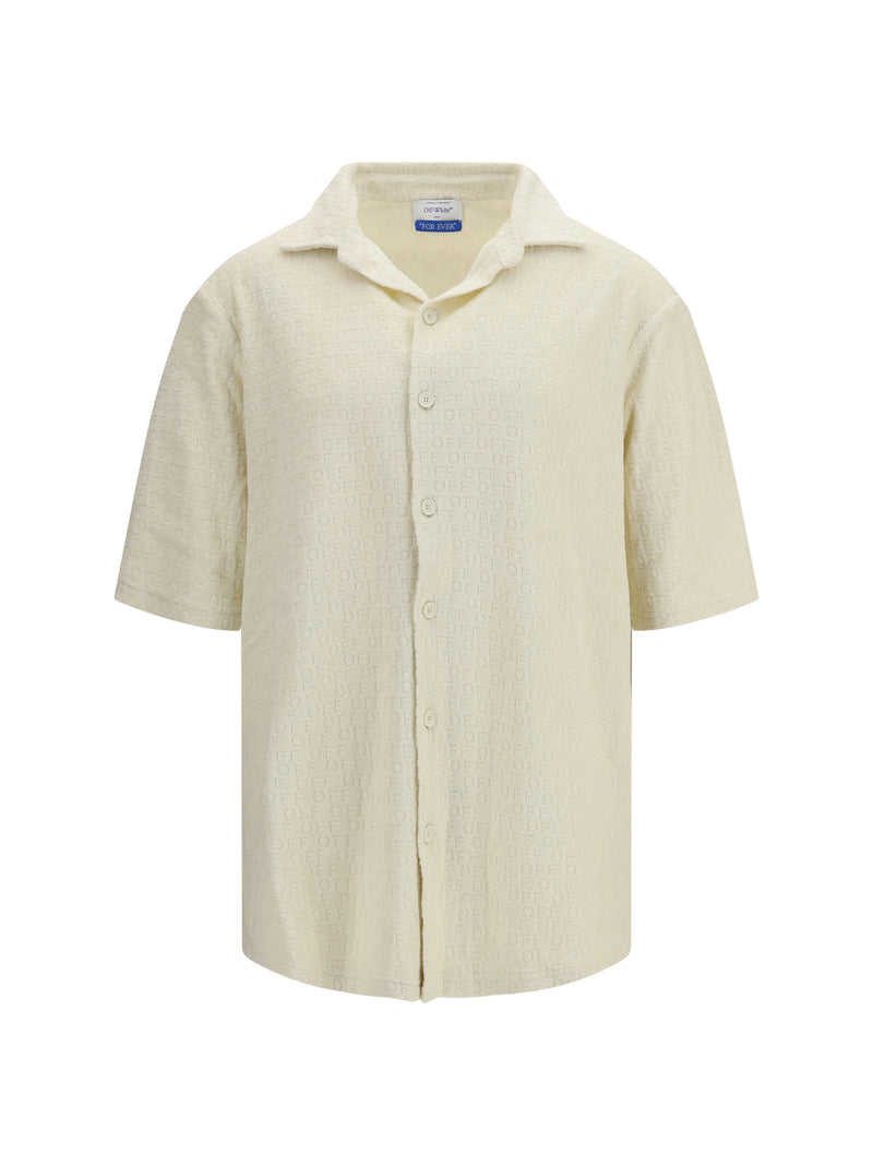 Off-white Off-white Off Terry Bowling Shirt Cream Men - World Class Fashion