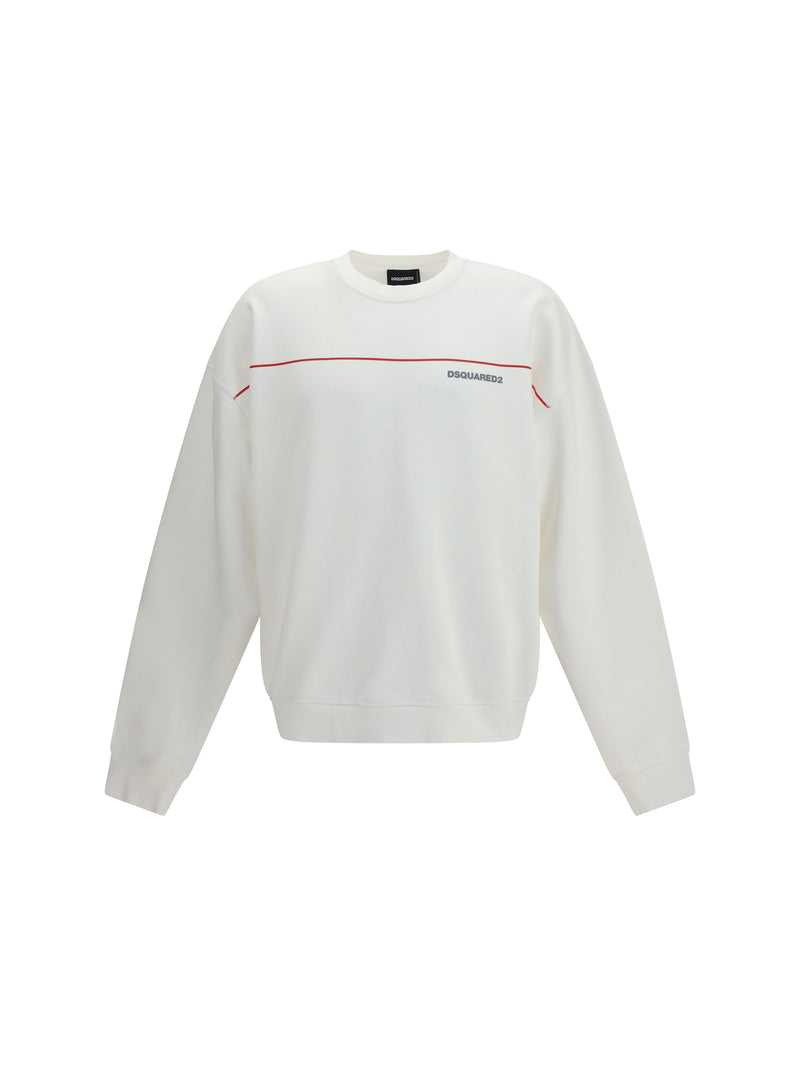 Dsquared2 Dsquared2 Cotton Crew Neck Sweatshirt White Men - World Class Fashion
