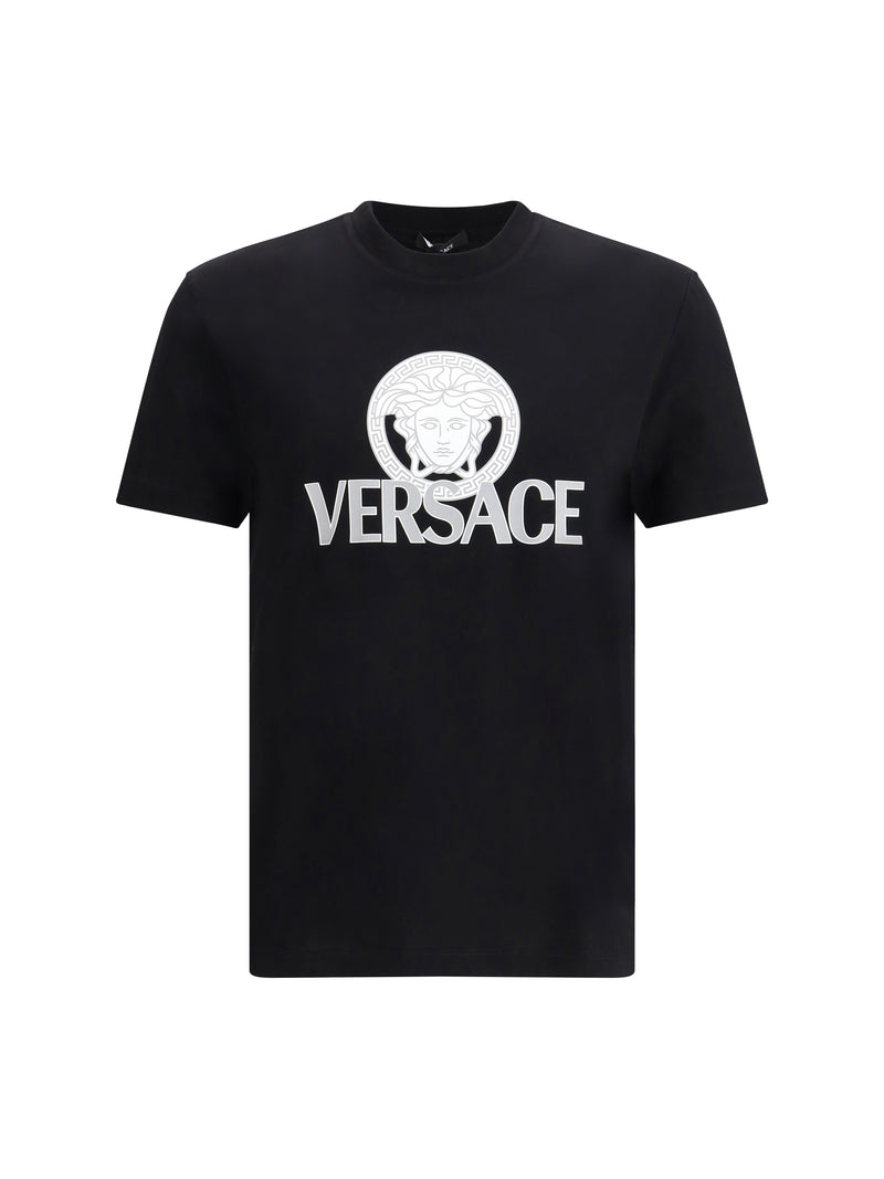 Versace Versace Cotton T-shirt with Logo Black - World Class Fashion