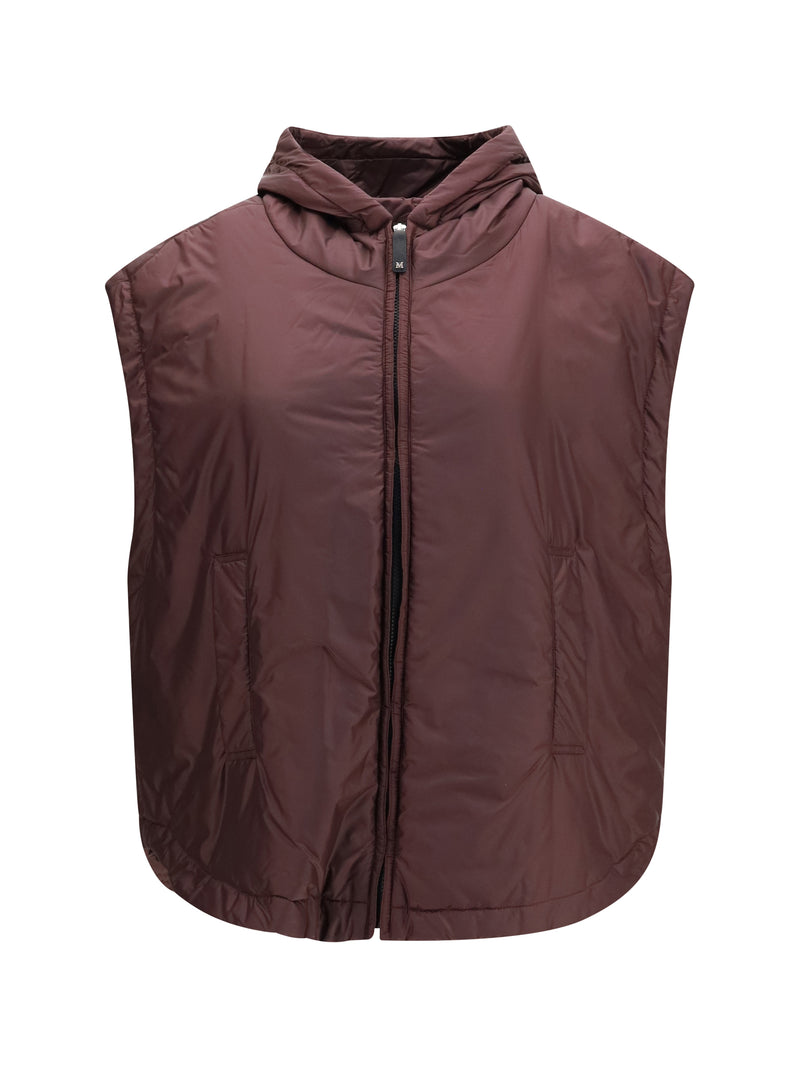 Max Mara The Cube Max Mara The Cube Hooded Padded Vest In Water Repellent Canvas - World Class Fashion