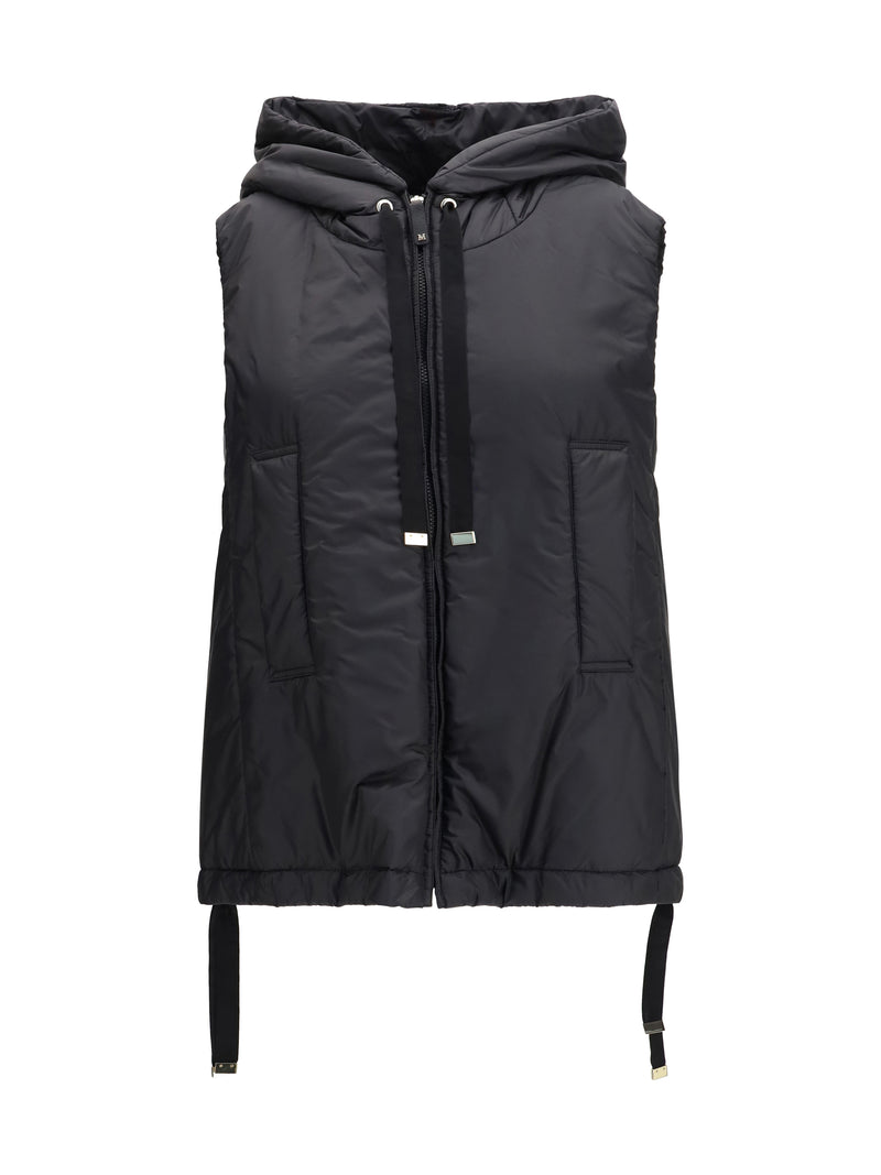 Max Mara The Cube Max Mara The Cube Hooded Padded Vest In Water Repellent Canvas - World Class Fashion