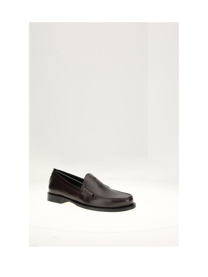 Celine Celine Loafer Perforated Triomphe 15 Dark Brown - World Class Fashion