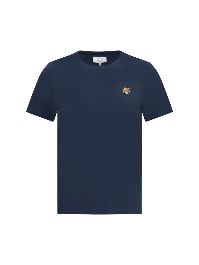 Maison Kitsuné Maison Kitsuné Fox Head Regular T-shirt Classic Navy - World Class Fashion