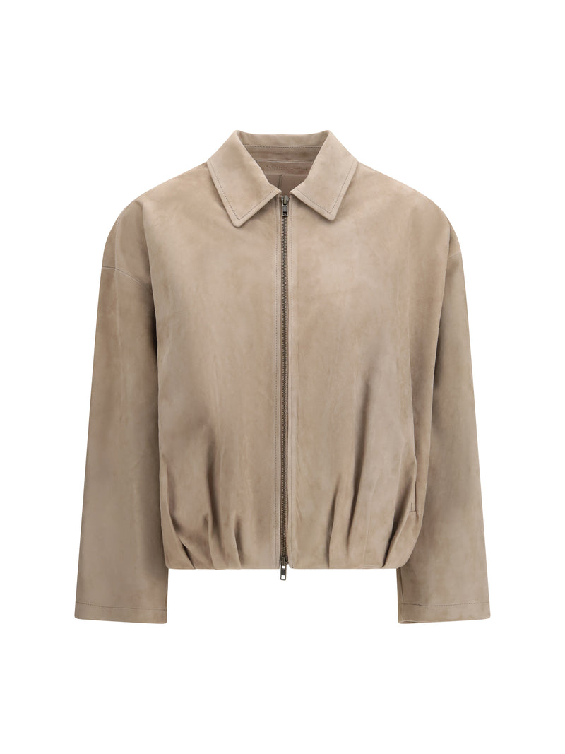 Salvatore Santoro Salvatore Santoro Chaqueta de ante color arena para mujer - World Class Fashion