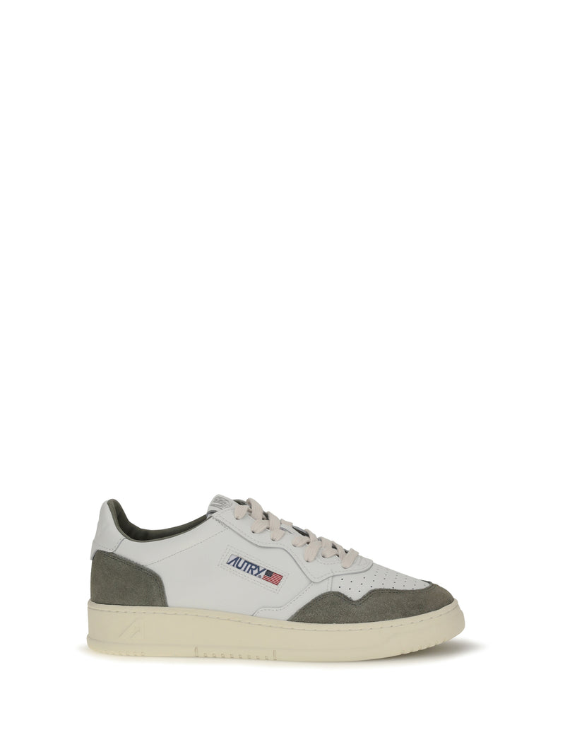 Autry Autry Medalist Low Sneakers White/Smoked Green Men - World Class Fashion