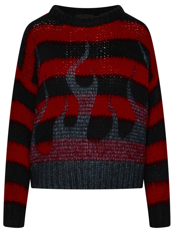 Vision Of Super Red Striped Wool Blend Sweater