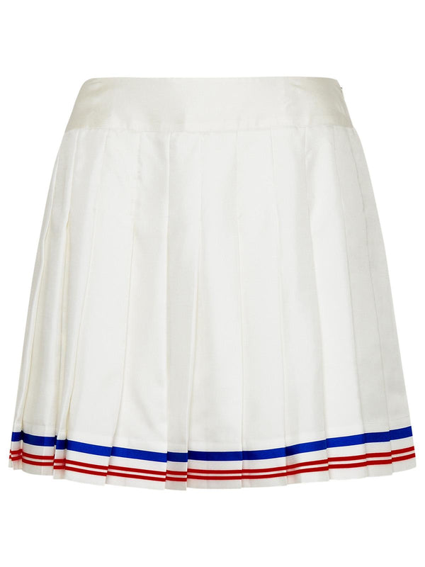 Casablanca White Silk Miniskirt