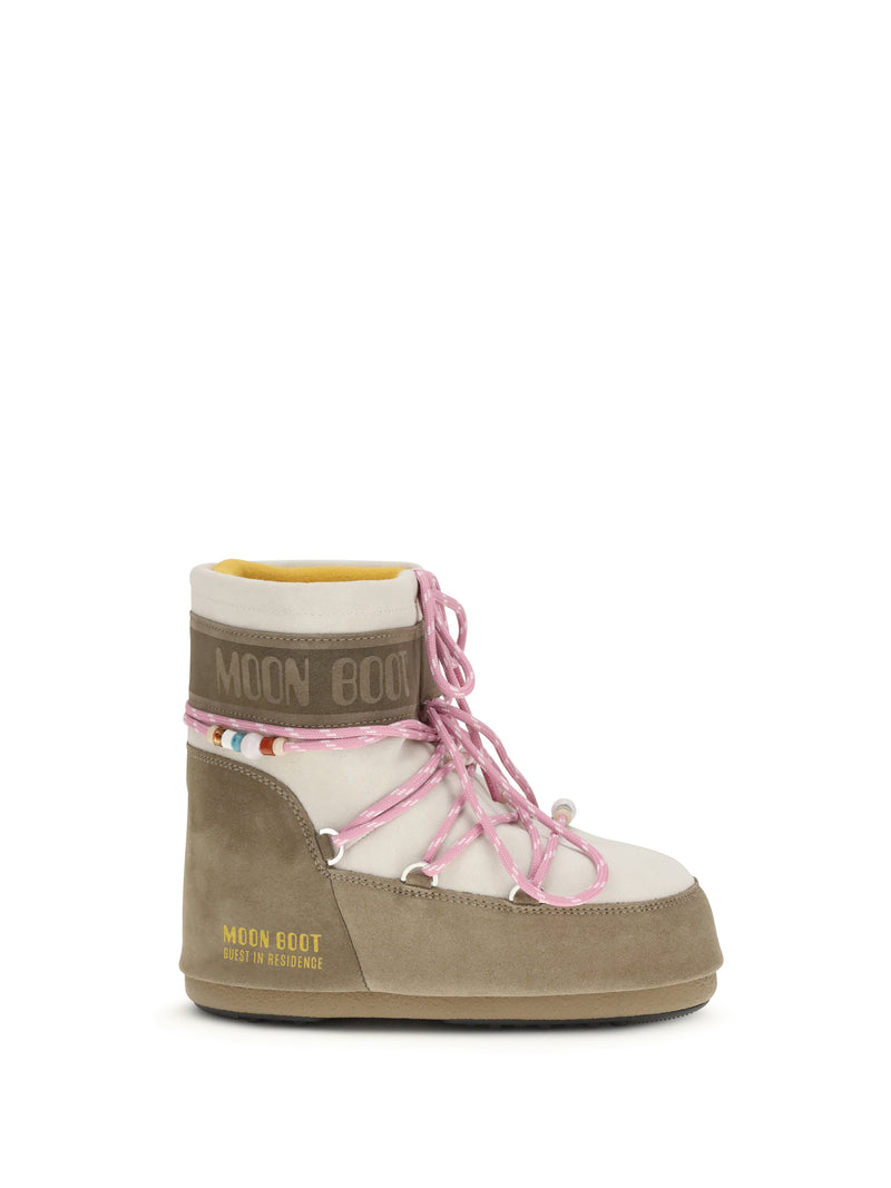 Moon Boot Botas Moon Boot Icon Low Honey/White Sand - World Class Fashion