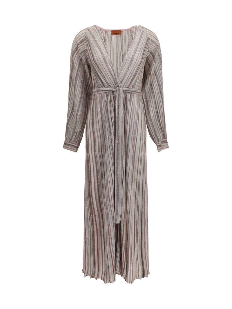 Missoni Missoni Long Sequin Cardigan Dress Pink - World Class Fashion