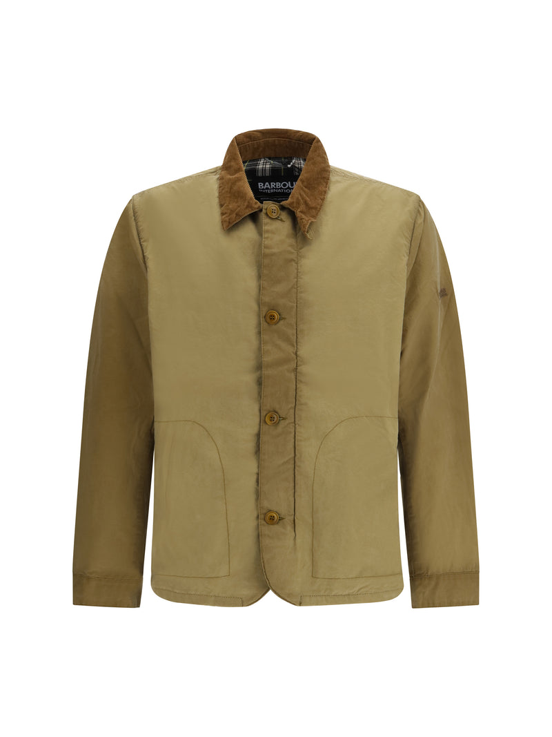 Barbour International Barbour International Troon Washed Waxed Cotton Jacket Sand - World Class Fashion