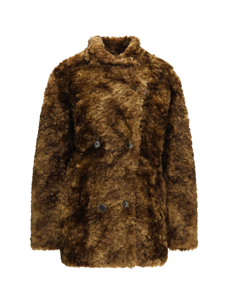 Marant Étoile Marant Étoile Jya Double-breasted Coat Brown - World Class Fashion