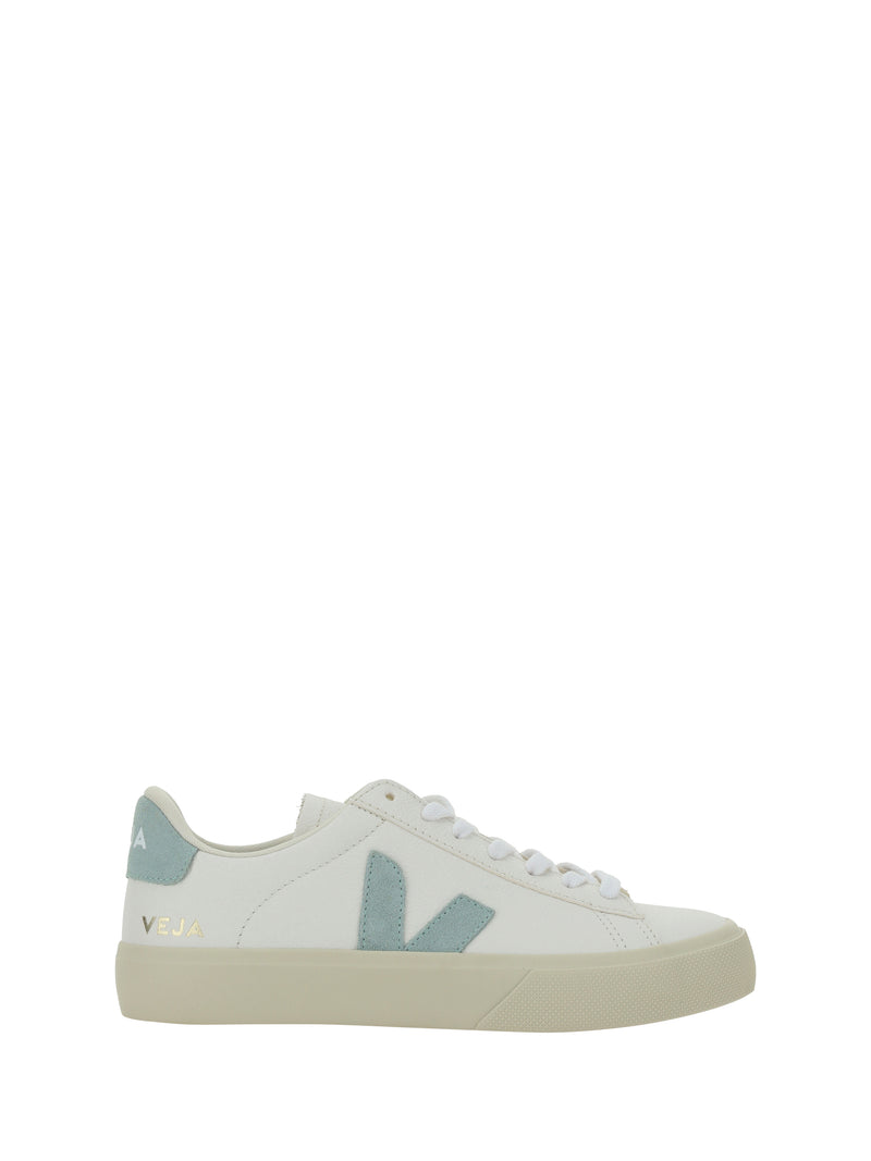 Veja Veja Campo Chrome Leather Sneakers Extra-White/Matcha - World Class Fashion
