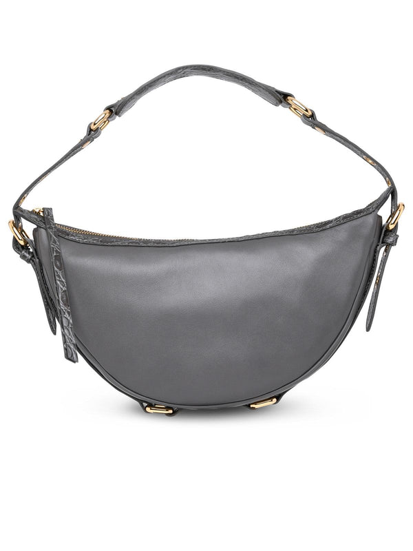 By Far Grey Leather Gib Bag