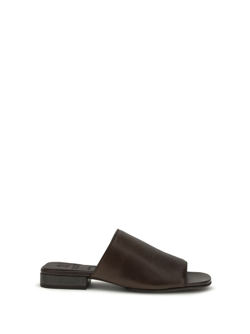 Brunello Cucinelli Brunello Cucinelli Riding Calfskin Sandals Cacao - World Class Fashion