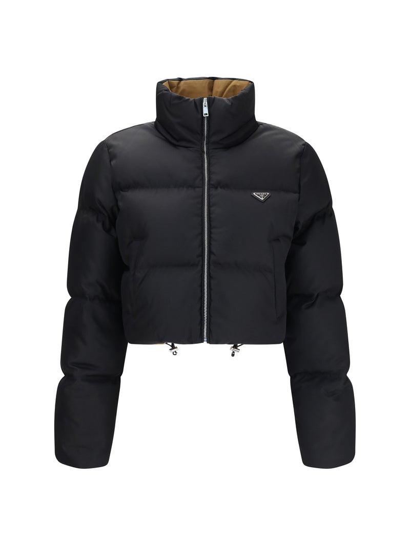 Prada Prada Short Re-Nylon Down Jacket Black - World Class Fashion