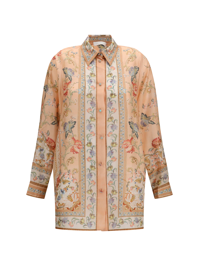 Zimmermann Zimmermann Roselight Shirt Pink Tapestry Floral - World Class Fashion