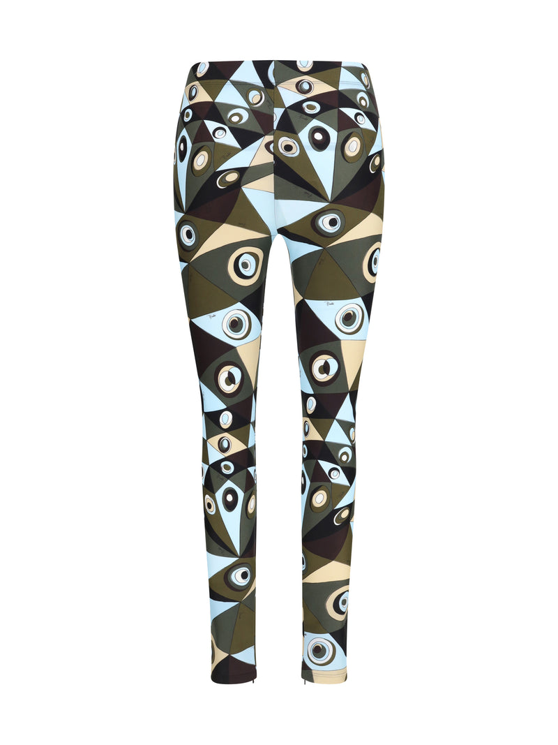 Pucci Leggings Pucci con estampado Occhi color caqui y azul para mujer - World Class Fashion