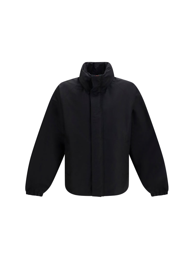 Gucci Gucci Compact Cotton Zip Jacket Black - World Class Fashion