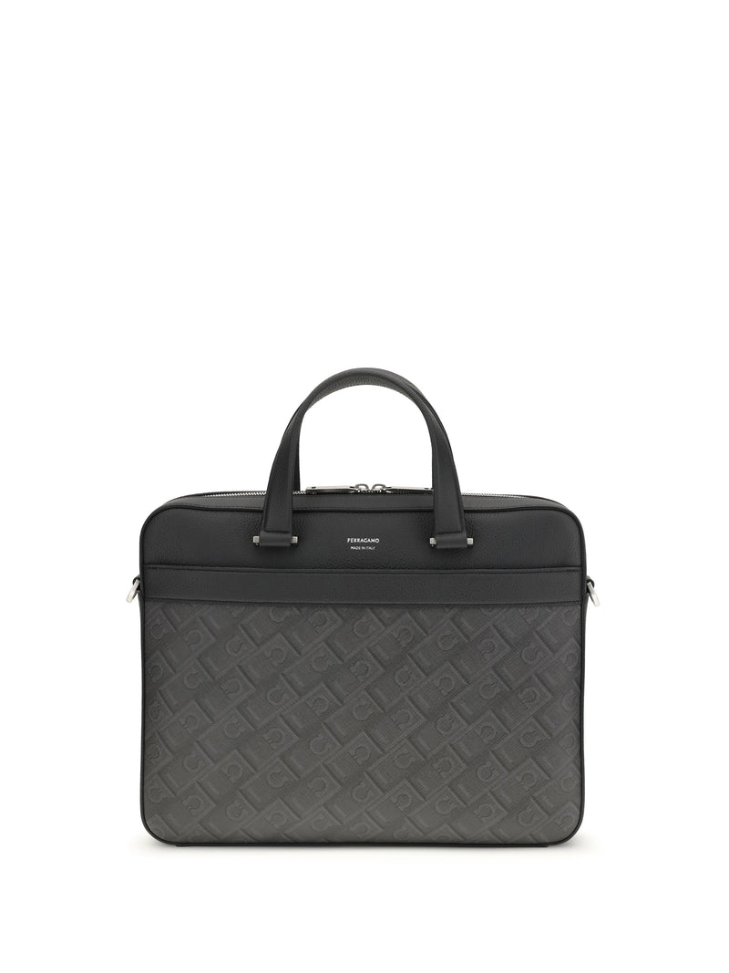 Ferragamo Ferragamo Monogram Work Bag Nero/Grigio - World Class Fashion