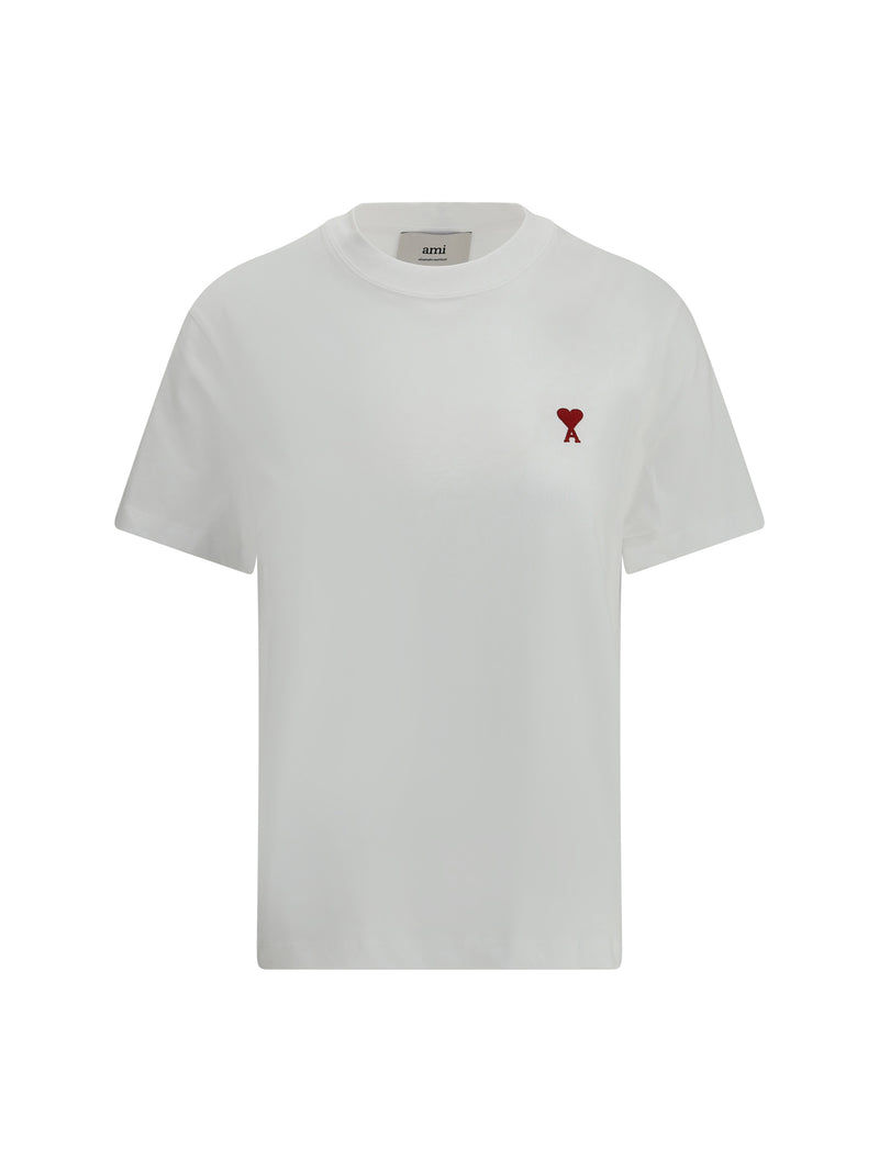 AMI Paris AMI Paris Logo T-shirt Blanc Women - World Class Fashion