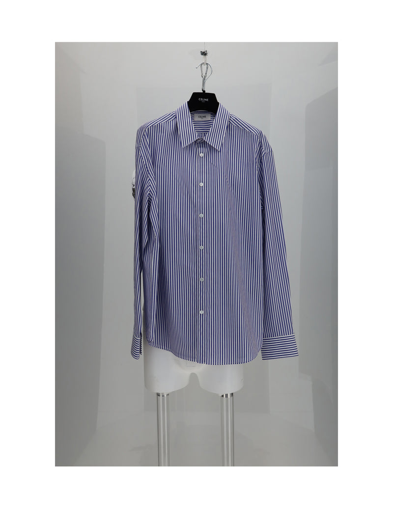 Celine Celine Loose Shirt Craie/Bleu Men - World Class Fashion