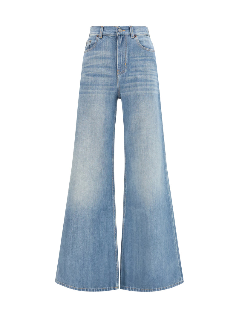 Chloe Chloé High-rise Wide-leg Denim Jeans Pacific Coast - World Class Fashion
