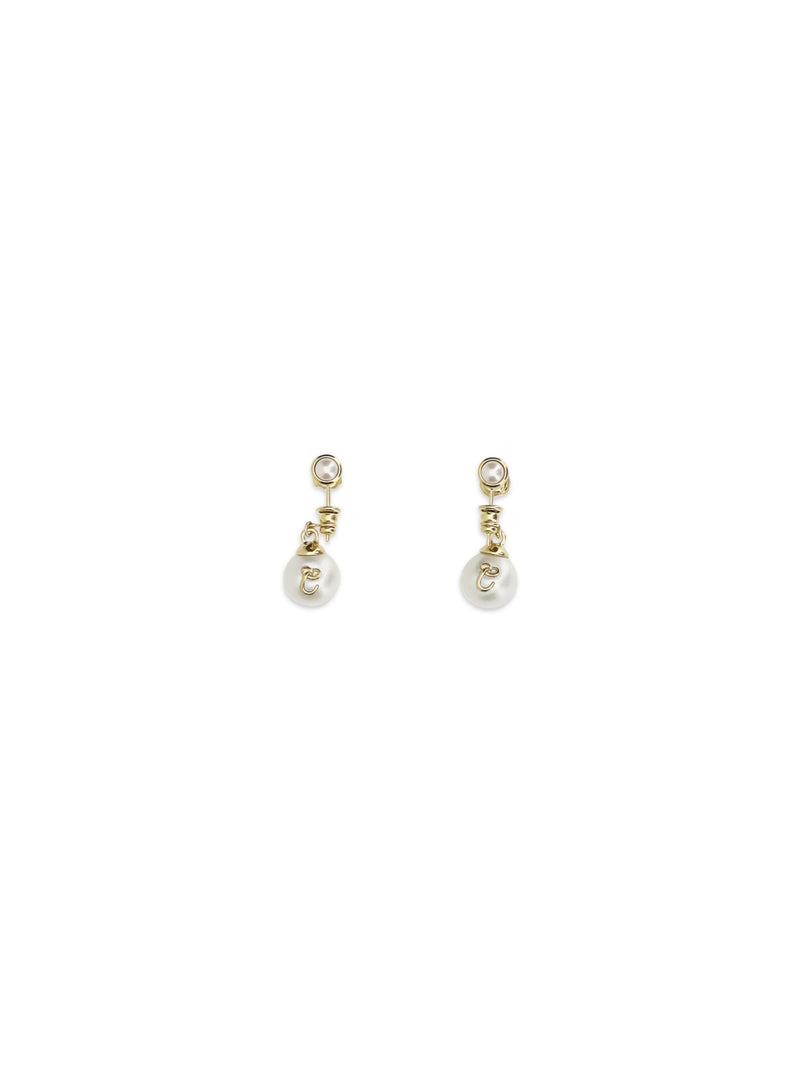 Chloe Chloé Heirloom Drop Earrings Gold and Pearly - World Class Fashion