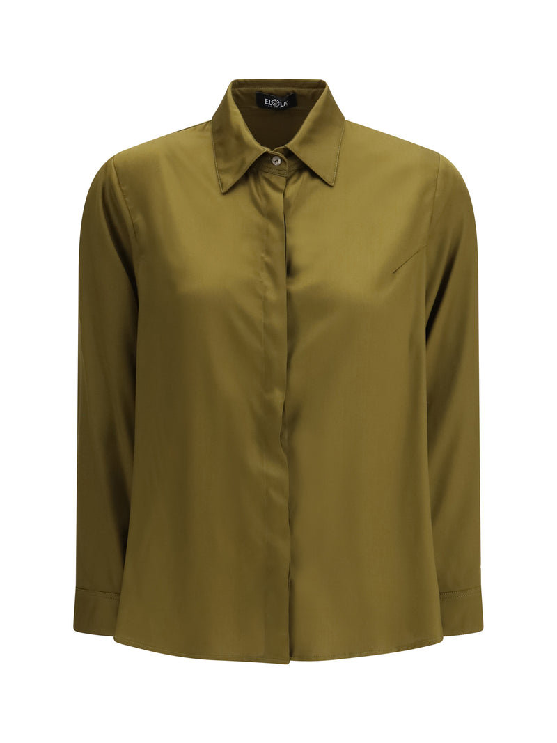 Ella Ella Flared Viscose Shirt Fango - World Class Fashion