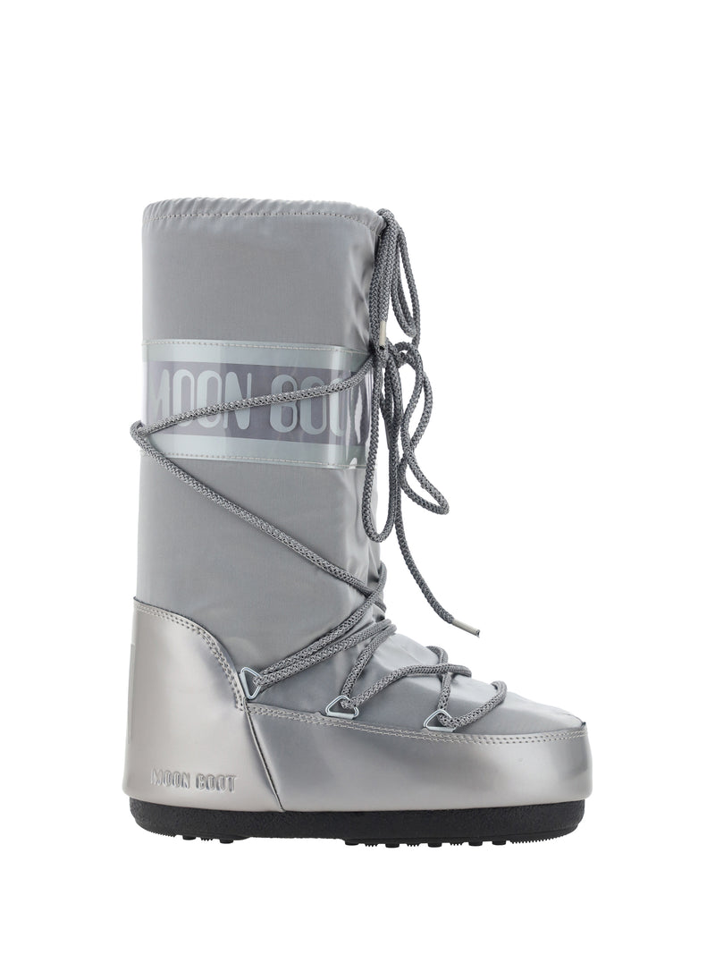 Moon Boot Moon Boot Icon Glance Silver Women Boots - World Class Fashion