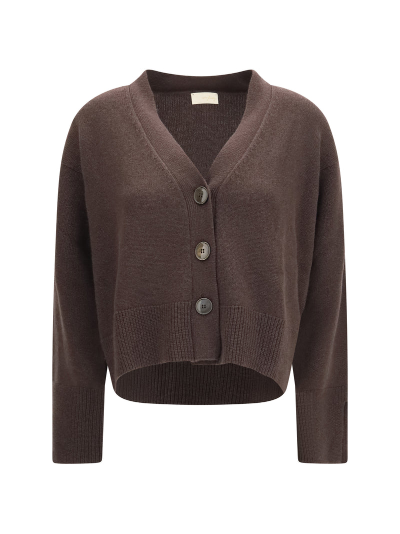 Verybusy Verybusy Cashmere V-neck Cardigan Black Coffee - World Class Fashion